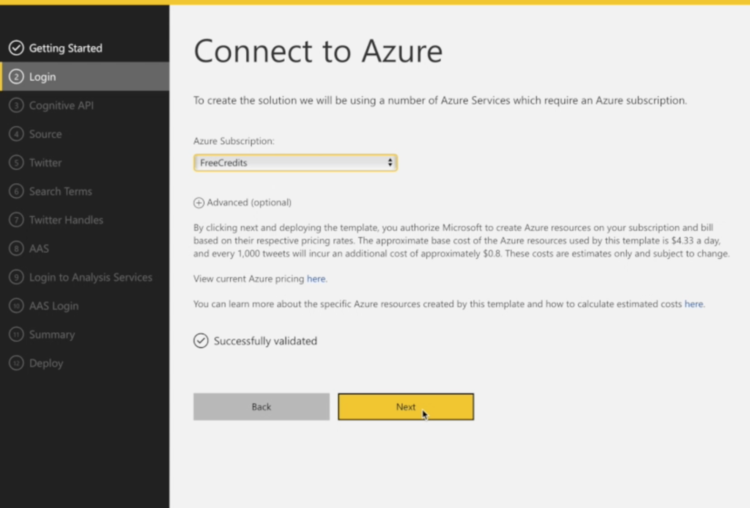 Power BI Solution Template for Twitter