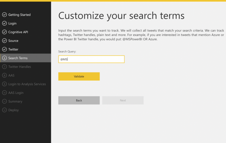 Power BI Solution Template for Twitter