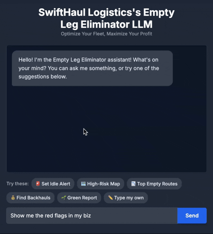 Empty Leg Eliminator for Logistics